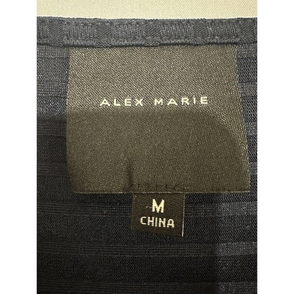 Alex Marie Halie Knit Bell Sleeve Top Blue Size M‎  Long Sleeve Round Neck NWOT - Picture 5 of 7